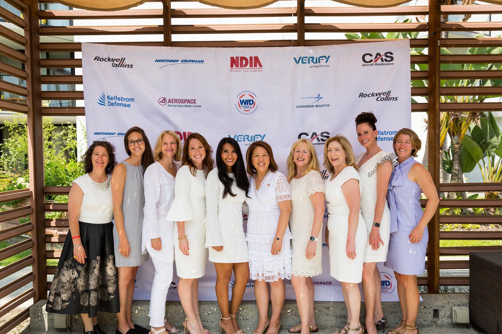 Members of the WID Greater Los Angeles Chapter pose at the White Party in 2019.