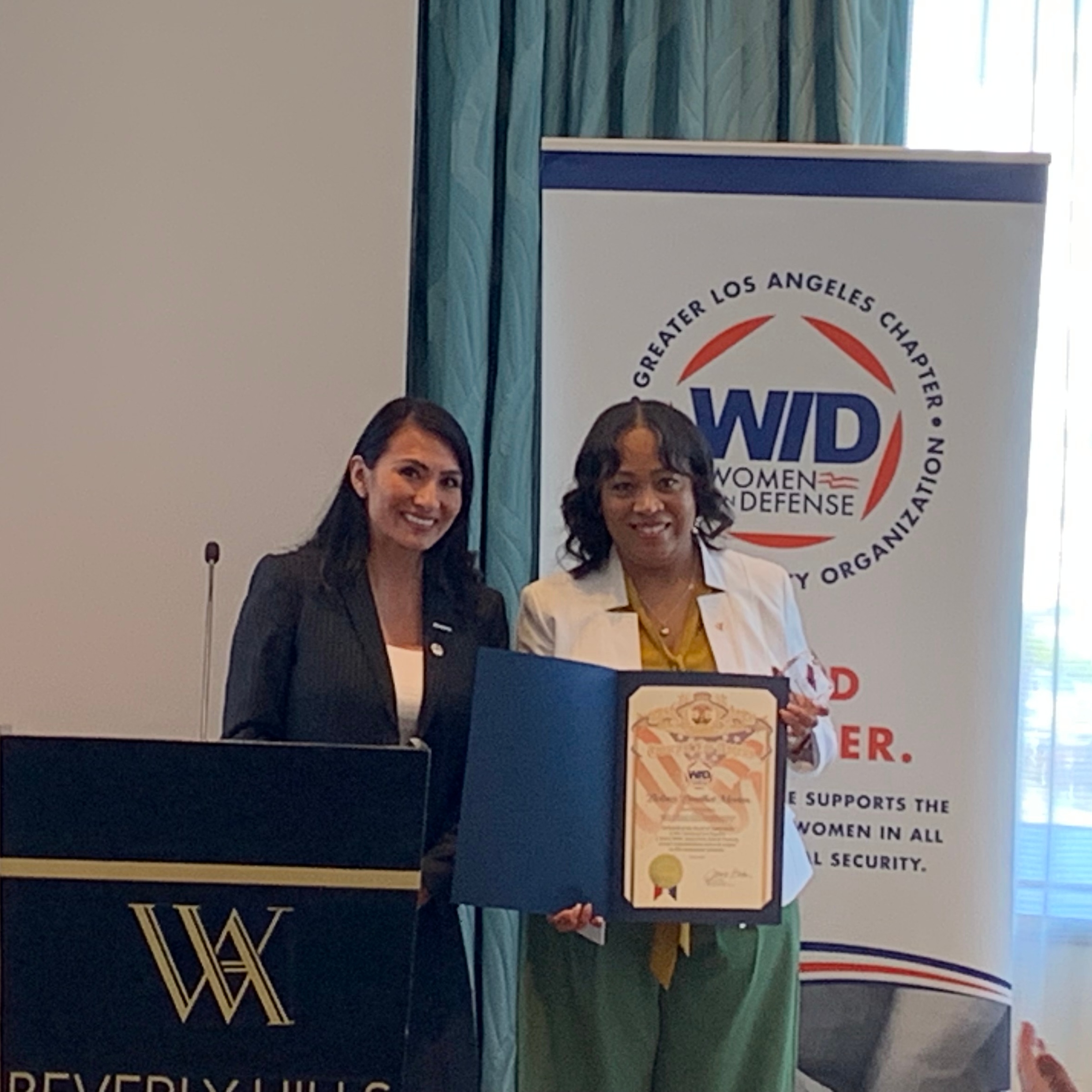 Award winners pose at the Annual Service to the Flag Awards ceremony